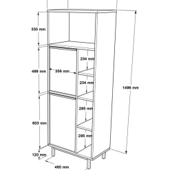 Aamiaiskaappi Linento Furniture ON10A-SU, ruskea