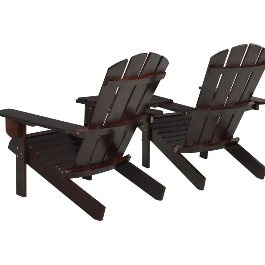 Adirondack-puutarhatuoli täysi kuusi ruskea