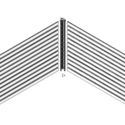 Aitaelementin kulmatolppa Green Land Estate, 125x5x5cm, valkoinen, alumiini