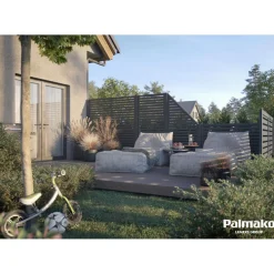 Aitaelementti Palmako Nina2 GYPNT 900x1800mm harmaa, 5kpl/pkt