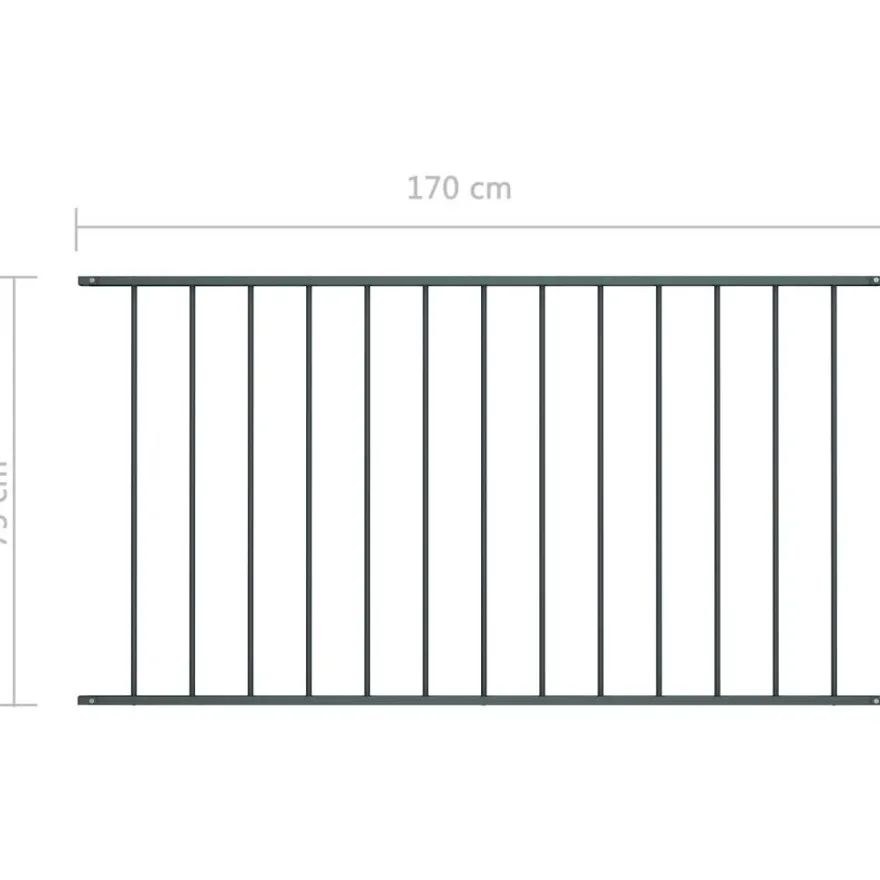 Aitapaneeli, jauhemaalattu teräs, 1.7x0.75m, antrasiitti