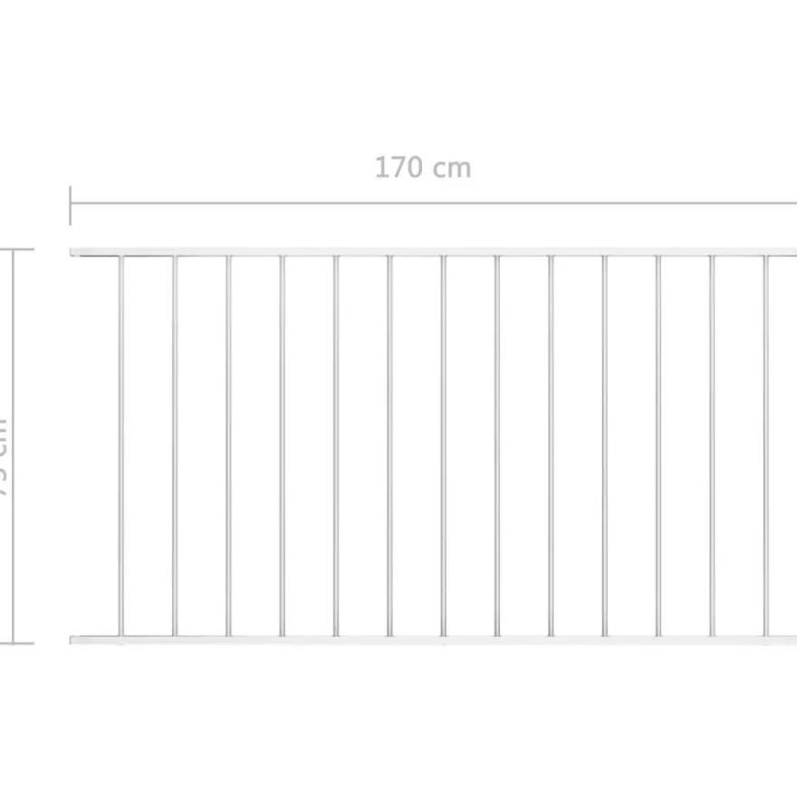 Aitapaneeli, jauhemaalattu teräs, 1.7x0.75m, valkoinen