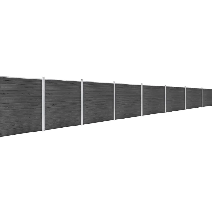 Aitapaneelisarja WPC 1391x186 cm musta