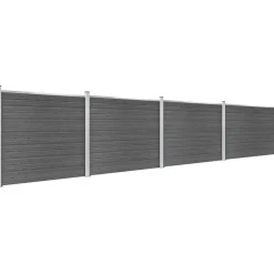 Aitapaneelisarja WPC 699x146 cm musta