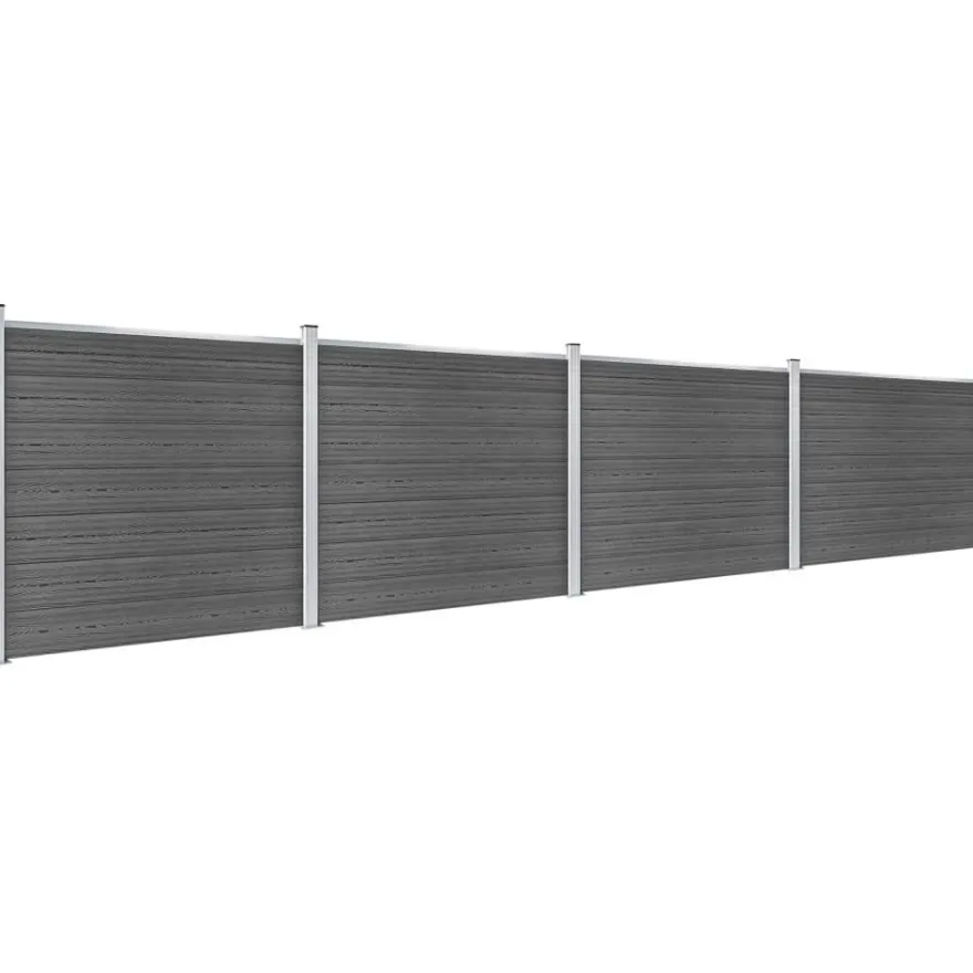 Aitapaneelisarja WPC 699x146 cm musta