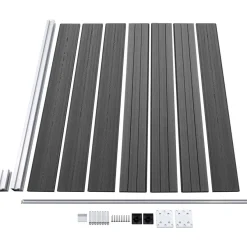 Aitapaneelisarja WPC 699x146 cm musta