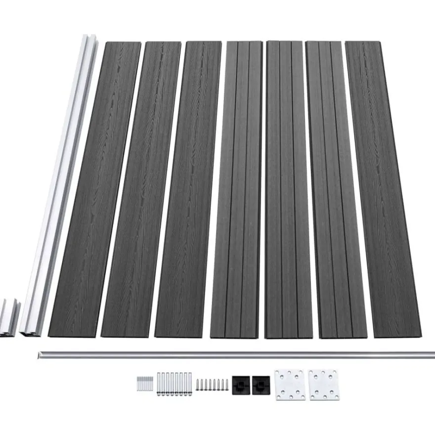 Aitapaneelisarja WPC 699x146 cm musta