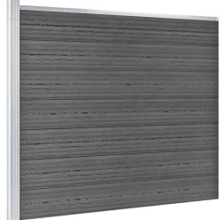 Aitapaneelisarja WPC 699x146 cm musta