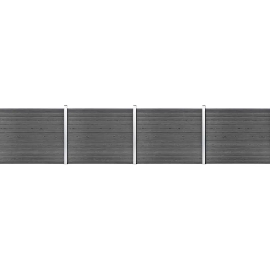 Aitapaneelisarja WPC 699x146 cm musta