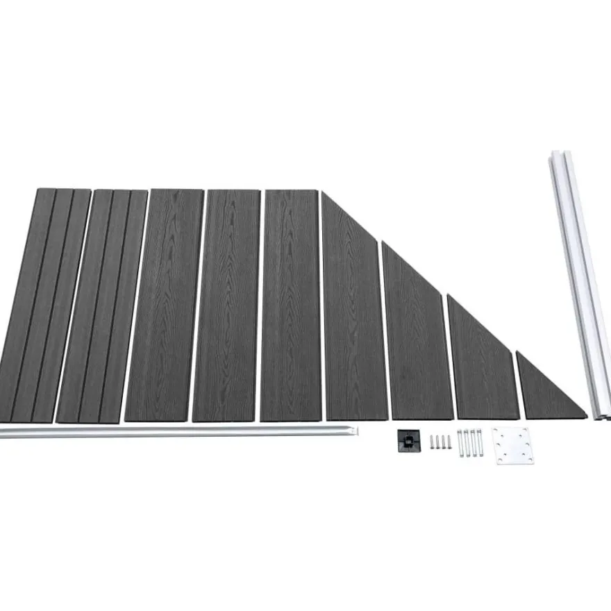 Aitapaneelisarja WPC 792 x(105-186) cm musta
