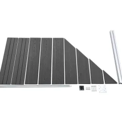 Aitapaneeli WPC 95x(105-180) cm musta