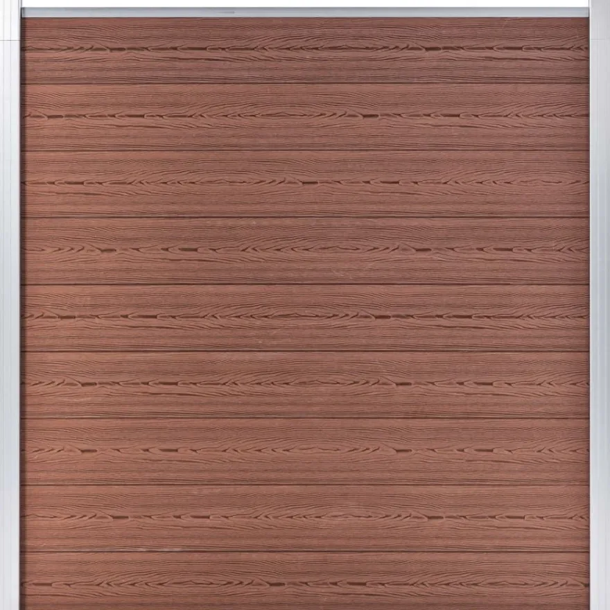Aitasarja, 5 paneelia + 1 vinopaneeli, puukomposiitti, 965x186cm, ruskea