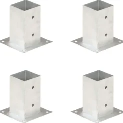 Aitatolpan jalat, 4kpl, galvanoitu, 81mm
