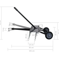 Ajettavan ruohonleikkurin hara 100 cm (47891)