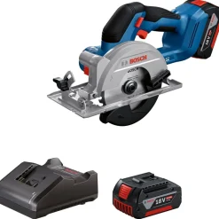 Akkukäsipyörösaha Bosch Professional GKS 18V-51, 18V, 2x4.0Ah akuilla
