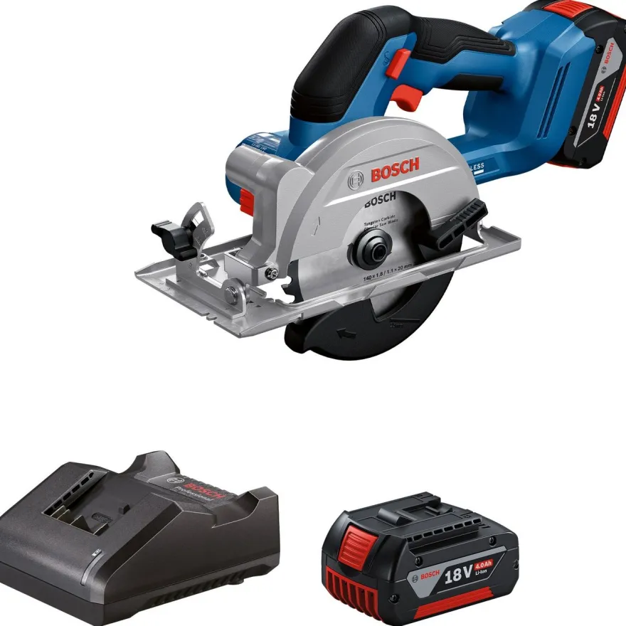 Akkukäsipyörösaha Bosch Professional GKS 18V-51, 18V, 2x4.0Ah akuilla