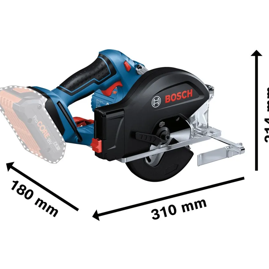 Akkumetallipyörösaha Bosch Professional GKM 18V-50 Solo, 18V, ilman akkua