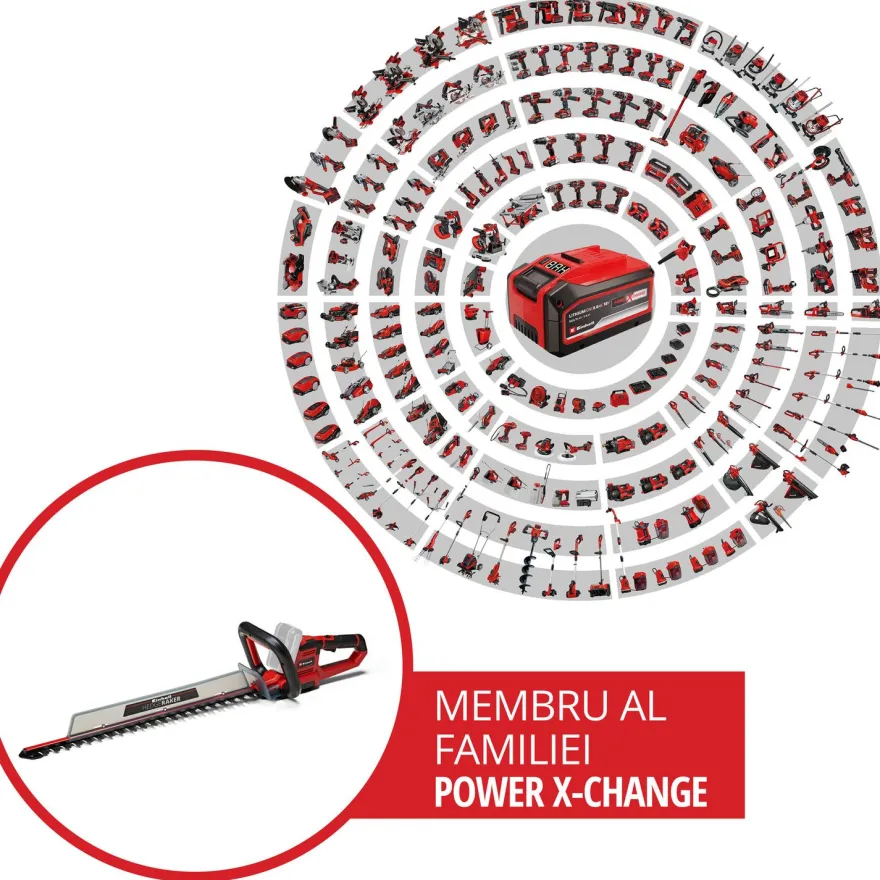 Akkupensasleikkuri Einhell PXC GE-CH 18/60 Li Solo, 67cm, 18V, ilman akkua