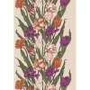 Akryylipinnoitettu pöytäliina Vallila Kukoistus, terra/purppura, 140x250 cm