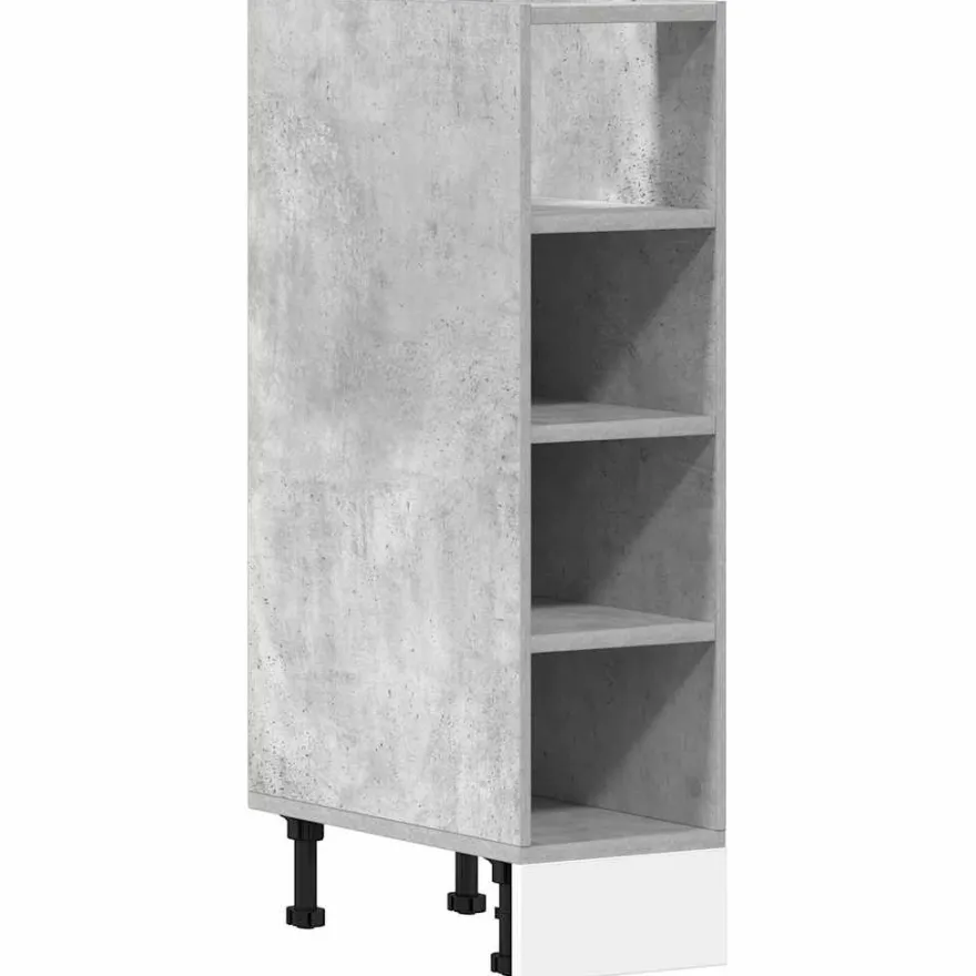 Alakaappi Betonin Harmaa 20x44,5x81,5 cm Suunniteltu puu (54187)