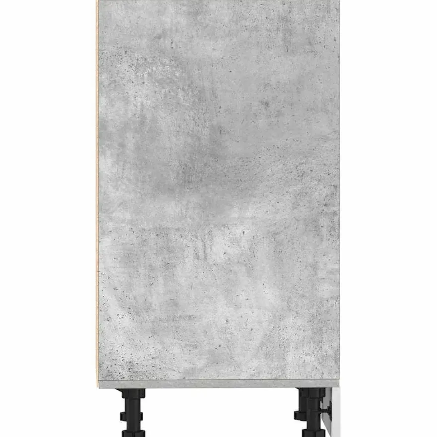 Alakaappi Betonin Harmaa 20x44,5x81,5 cm Suunniteltu puu (54187)