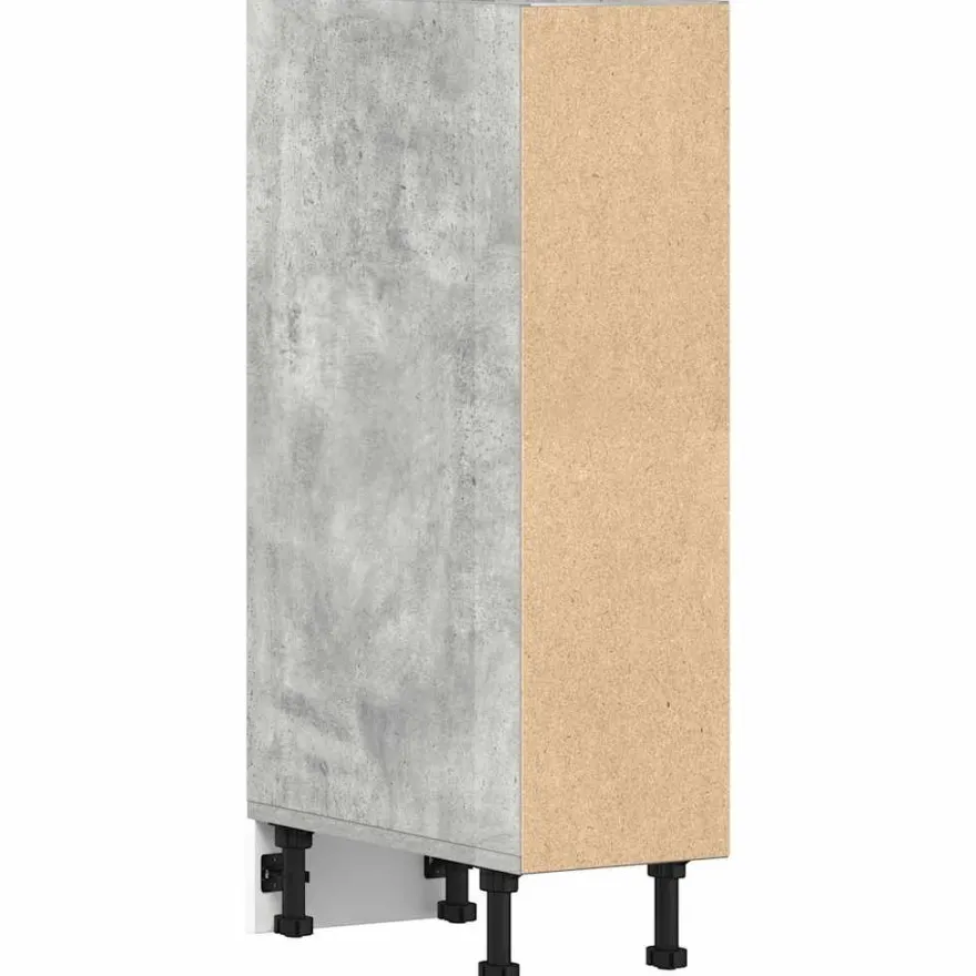 Alakaappi Betonin Harmaa 20x44,5x81,5 cm Suunniteltu puu (54187)