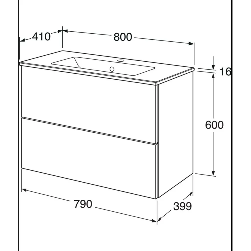 Allaskaappi altaalla Gustavsberg Graphic Base, valkoinen, eri kokoja