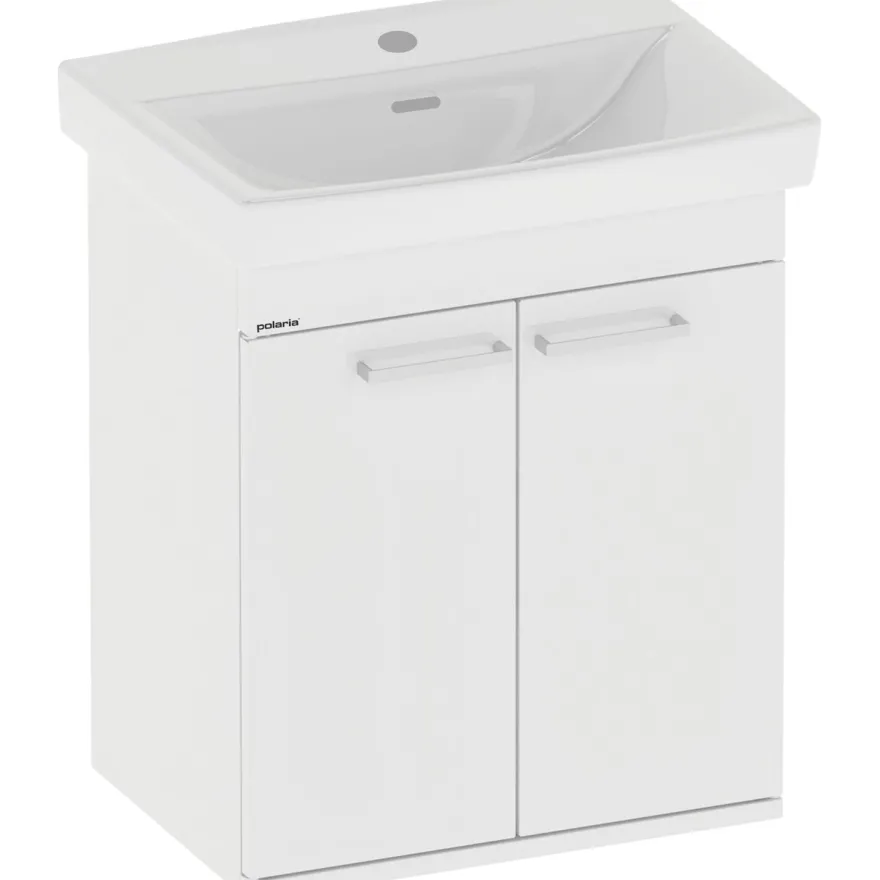 Allaskaappi altaalla Polaria Pro N 560, 51x36 cm, valkoinen
