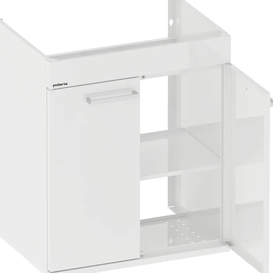 Allaskaappi altaalla Polaria Pro N 560, 51x36 cm, valkoinen