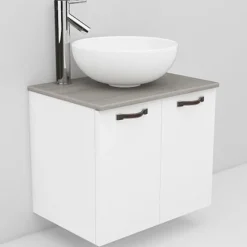 Allaskaappi ja Coast-allas Noro Flexline 5.1, 600mm, marmoritaso, valkoinen