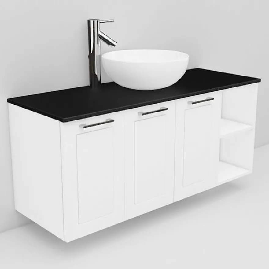 Allaskaappi ja Coast-allas Noro Flexline 136, 1200mm, musta taso, eri värejä