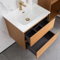 Allaslaatikosto altaalla Bathlife Lättsam, 600-1000mm, tammi