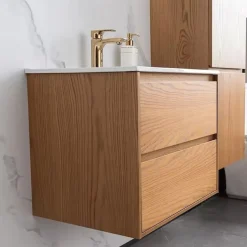 Allaslaatikosto altaalla Bathlife Lättsam, 600-1000mm, tammi