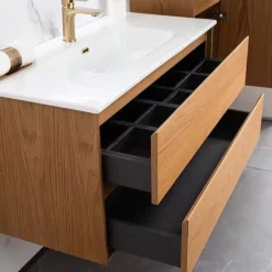 Allaslaatikosto altaalla Bathlife Lättsam, 600-1000mm, tammi