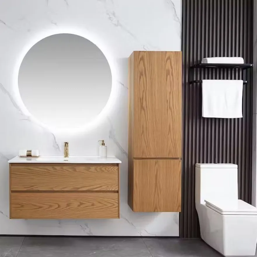 Allaslaatikosto altaalla Bathlife Lättsam, 600-1000mm, tammi