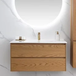 Allaslaatikosto altaalla Bathlife Lättsam, 600-1000mm, tammi