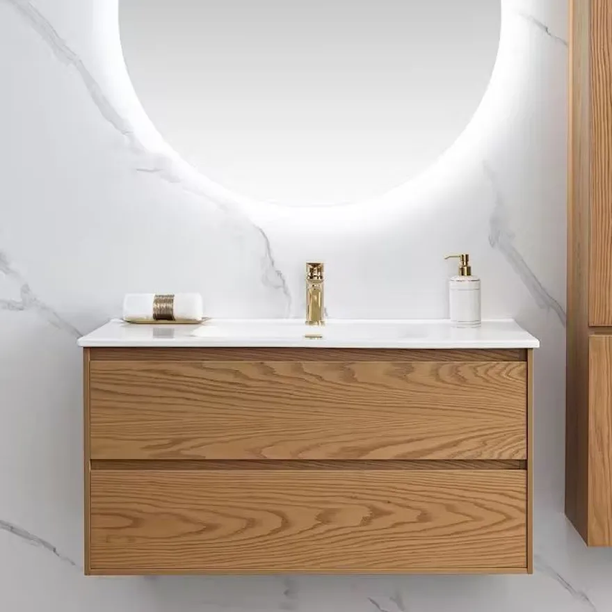 Allaslaatikosto altaalla Bathlife Lättsam, 600-1000mm, tammi