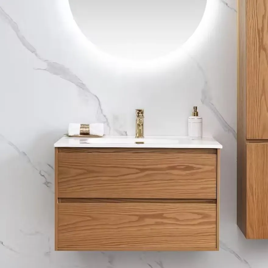 Allaslaatikosto altaalla Bathlife Lättsam, 600-1000mm, tammi