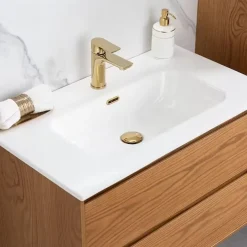 Allaslaatikosto altaalla Bathlife Lättsam, 600-1000mm, tammi