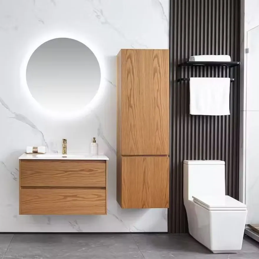 Allaslaatikosto altaalla Bathlife Lättsam, 600-1000mm, tammi