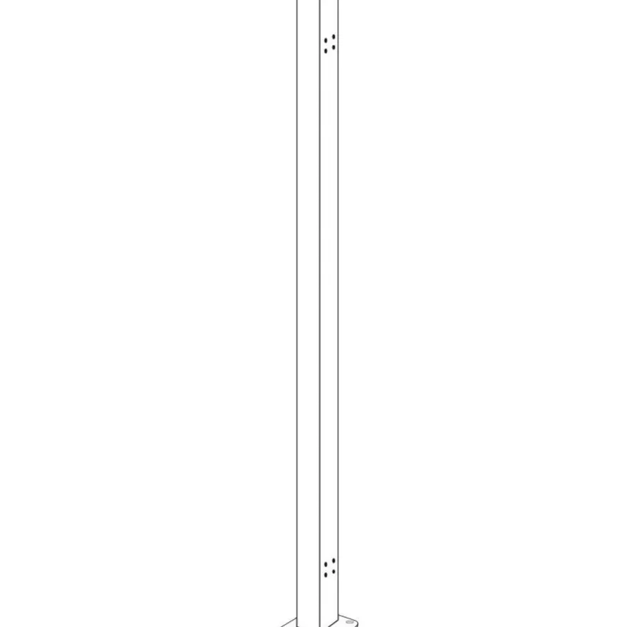 Aloitustolppa sisäänvedettävälle sivumarkiisille 160cm Hortus, antrasiitinharmaa