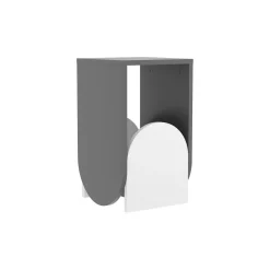 Apupöytä Linento Furniture Nun, harmaa/valkoinen