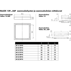 Asennuskehys VALLOX AK25