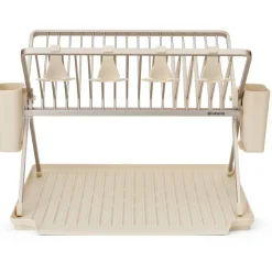 Astiankuivausteline iso, kokoontaittuva Brabantia SinkSide, pehmeä beige