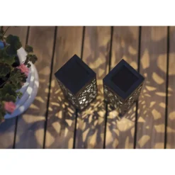 Aurinkokennokoristevalaisin Star Trading Izola, 18cm, musta, 2kpl/pkt