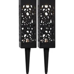 Aurinkokennokoristevalaisin Star Trading Izola, 18cm, musta, 2kpl/pkt