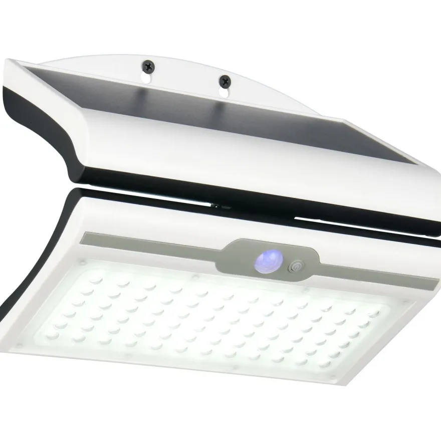 Aurinkokennoseinävalaisin Trio Macapa LED ladattava liike- ja hämärätunnistin 4000K valkoinen