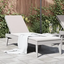 Aurinkotuoli harmaa 186x60x29 cm PP