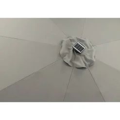 Aurinkovarjo LED-valolla Venture Home Saba, 270cm, harmaa