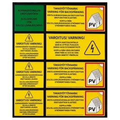 Aurinkovoimala Soletek, lukkoponttikatolle, pystyasennus, eri tehoja